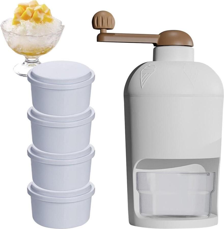 IJs Crusher IJsmachine IJsmaler Smoothies Maken Handslinger Bediening 26.3 Centimeter Diameter Wit
