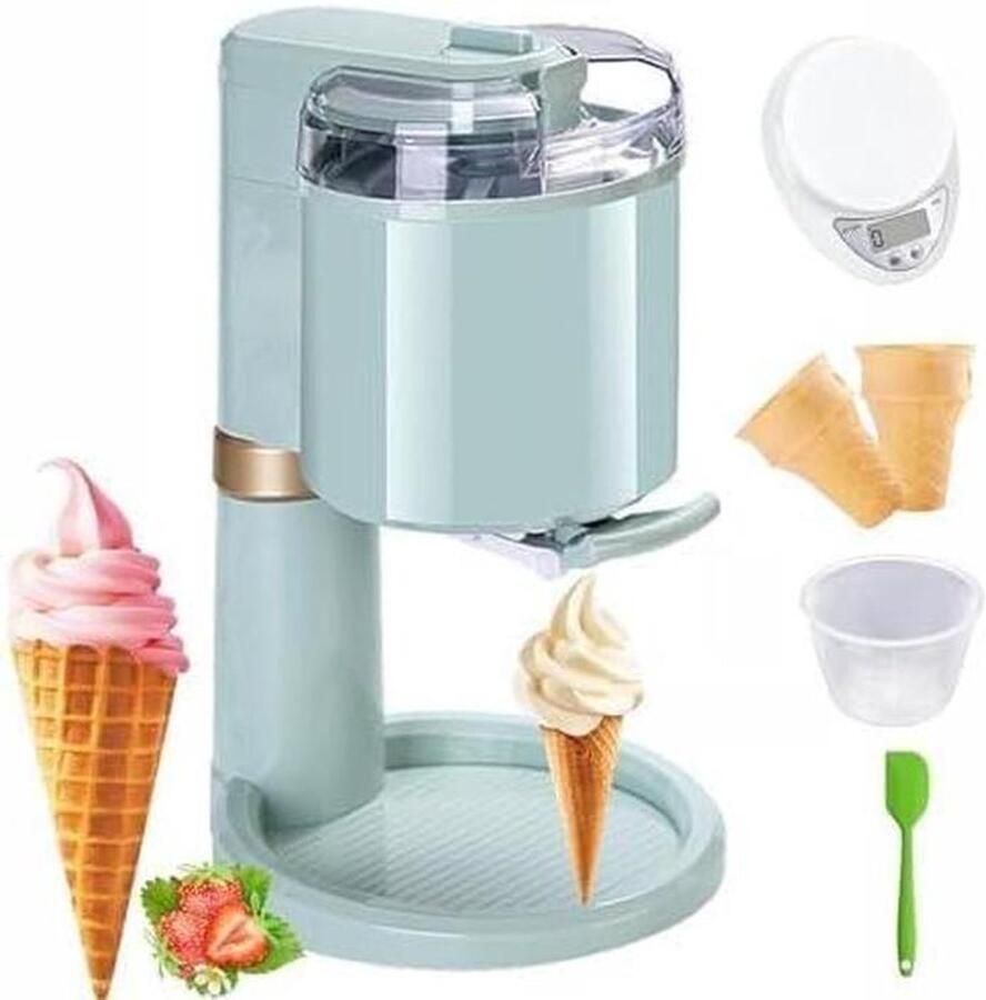 IJs machine Soft serve maker Desserts maken Volautomatische bediening 1 liter capaciteit Wit