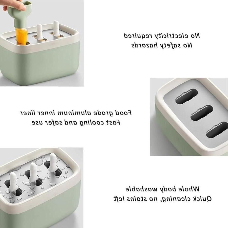 IJsmachine IJslollymachine Zelfgemaakt Dessert Zomerse Lekkernijen Drie Smaken Tegelijk Grote Capaciteit Geel