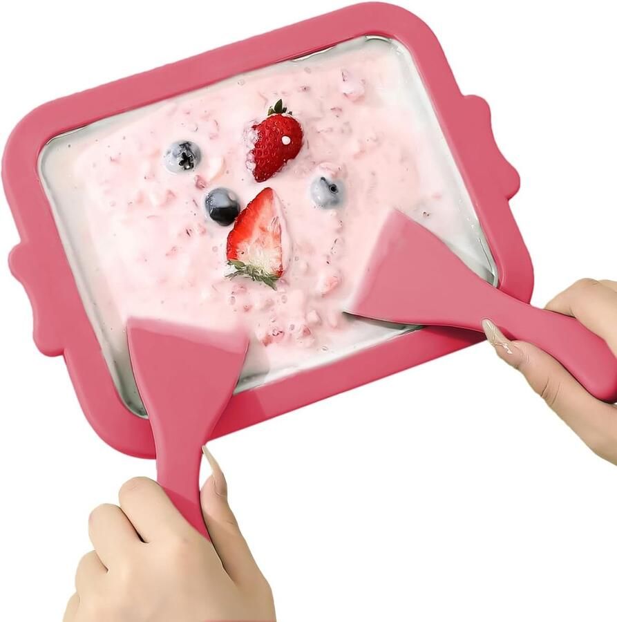 IJs Rol Machine Softijs Maker Zomerse Desserts Snelle Bereiding 24.5 x 17.5 cm Meerkleurig