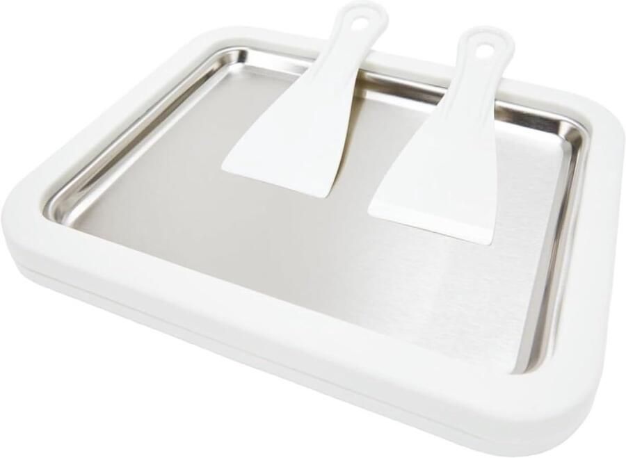 IJs Roll Maker IJsmachine Dessert Creatief Dessert Maken Handmatige Bediening Wit