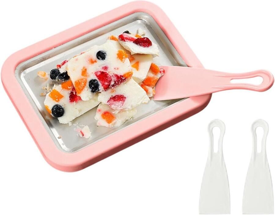 IJsmachine Dessertmaker Thuis Desserts Maken Handmatig Zonder Stroom 22.6 cm Roze