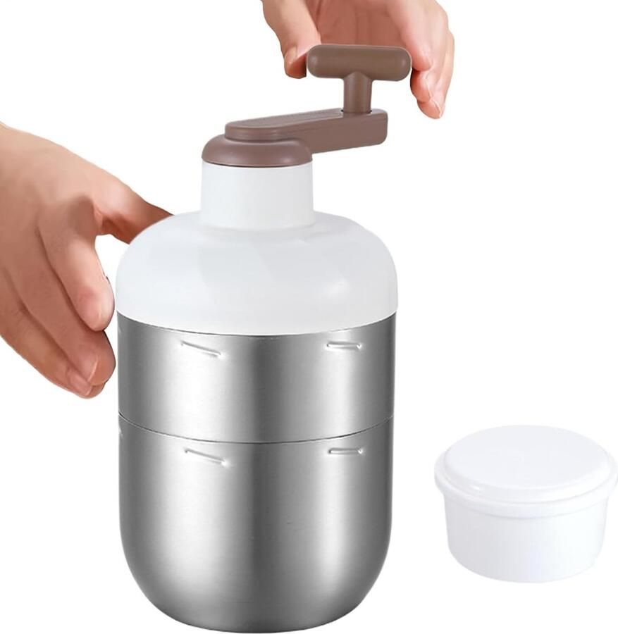 IJs Schaven Schaafmachine Handmatig Cocktails Maken Stroomloos Apparaat 25x12 cm Zilver