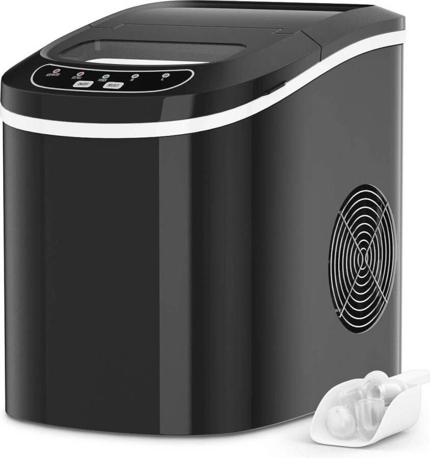 IJsblokjesmachine 12 kg ijs per 24 uur 2 ijsblokjesmaten 2 2L reservoir snel ijs maken in 6-13 minuten