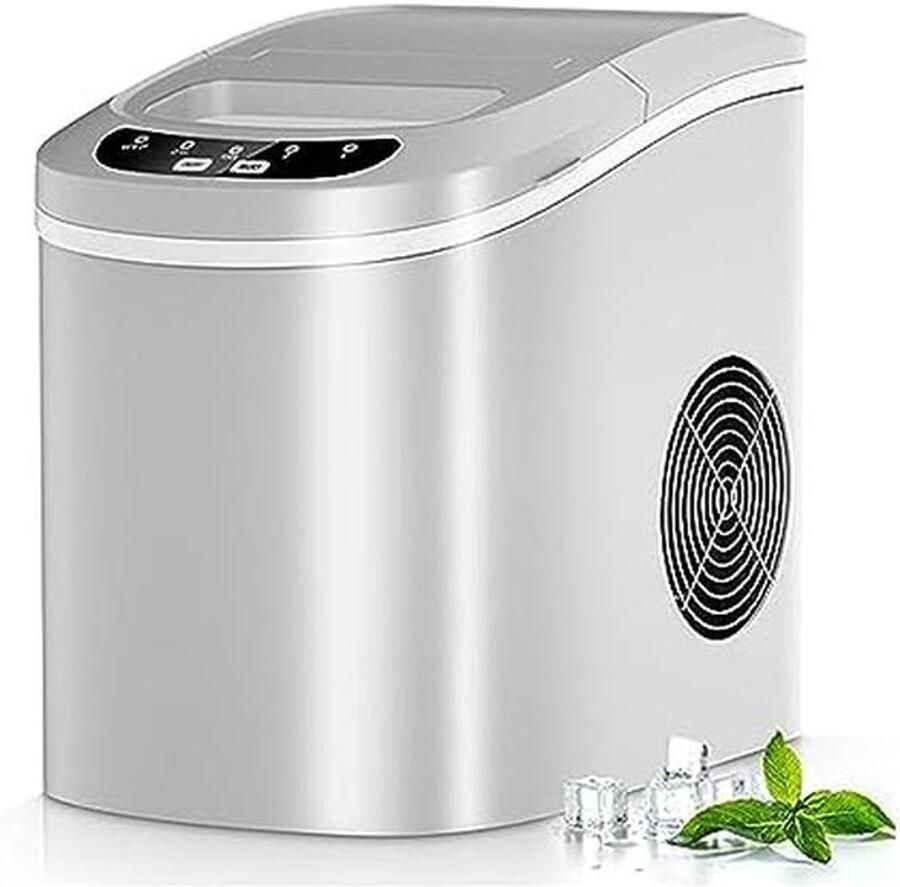 IJsblokjesmachine 12 kg in 24 uur met 2 maten ijsblokjes waterreservoir van 2 liter Compact en efficiënt