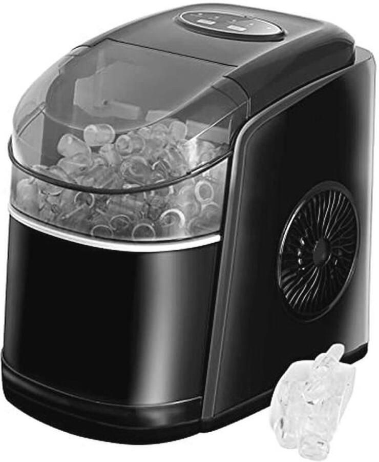 IJsblokjesmachine 12 kg Stille Ice Maker met Zelfreinigende Functie en Snelle IJsie
