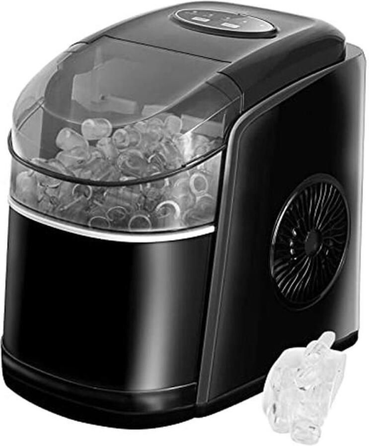 IJsblokjesmachine 12 kg Stille Ice Maker met Zelfreinigende Functie en Snelle IJsie