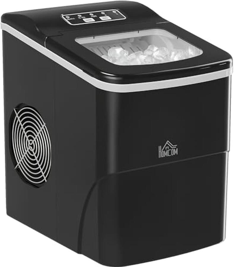 IJsblokjesmachine 12kg per 24u met LED-display en zelfreinigende functie