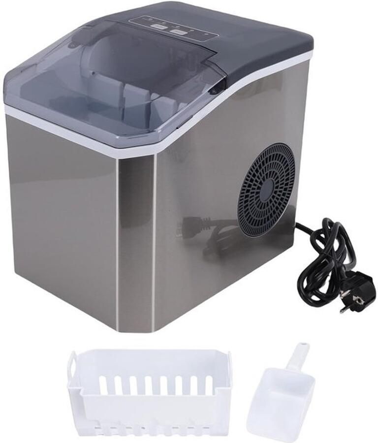 IJsblokjesmachine Aanrecht Automatische Ijsmaker Snelle IJsvorming Stille Werking 35 x 33 x 28 cm