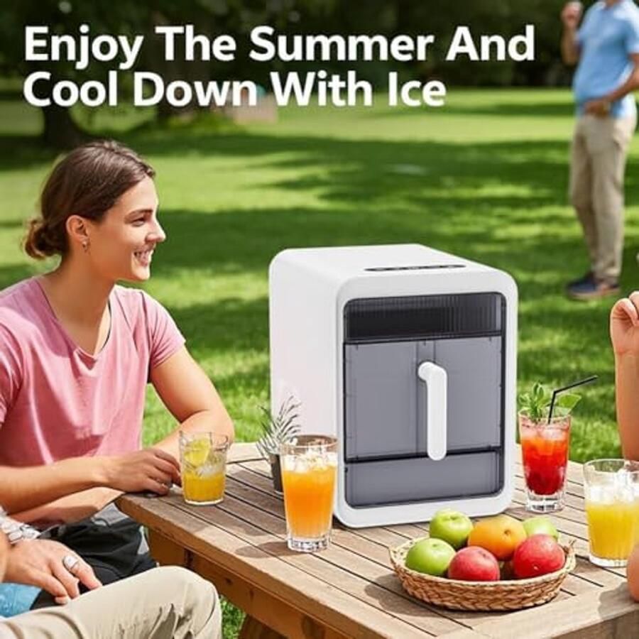IJsblokjesmachine Aanrecht IJsmachine Compact Snelle Drank Koeling Zelfreinigend Systeem 15 kg Per Dag Zwart