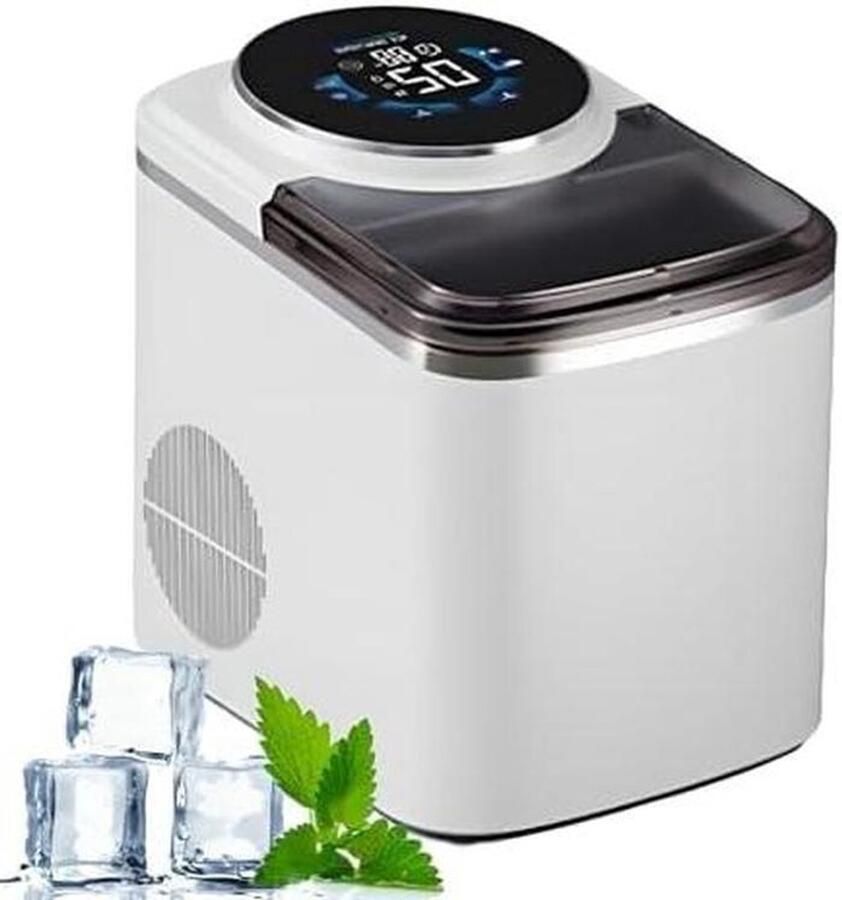 IJsblokjesmachine Aanrecht IJsmaker Bar Drankjes Koelen Snelle Ijsie 16 kg per dag Zwart