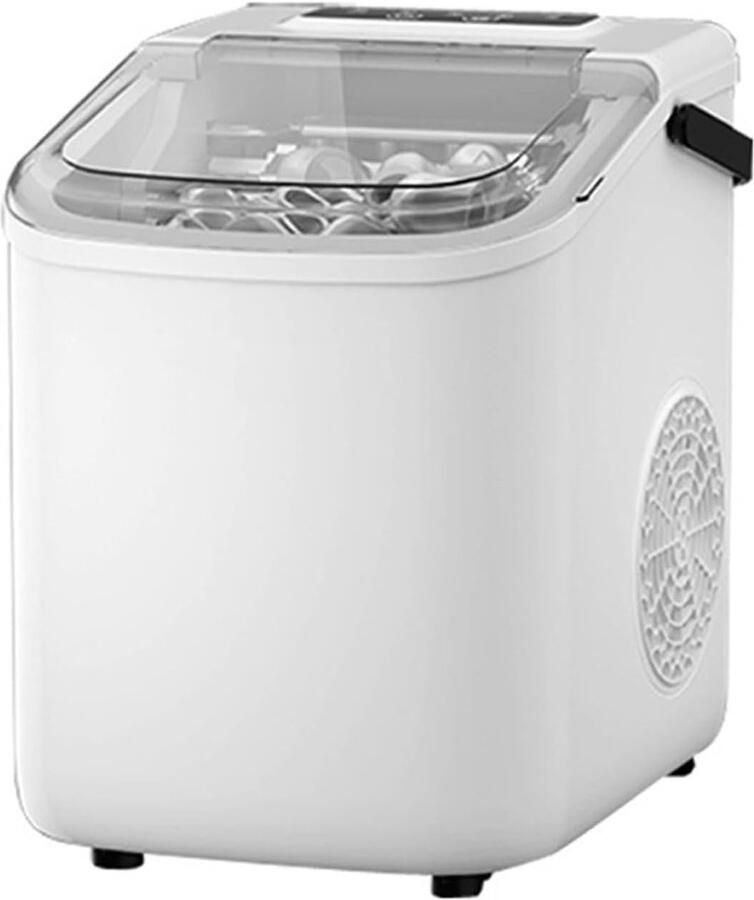 IJsblokjesmachine Aanrecht IJsmaker Compact Drankjes Koelen 9 Blokjes Snel 10 kg Per Dag Zwart