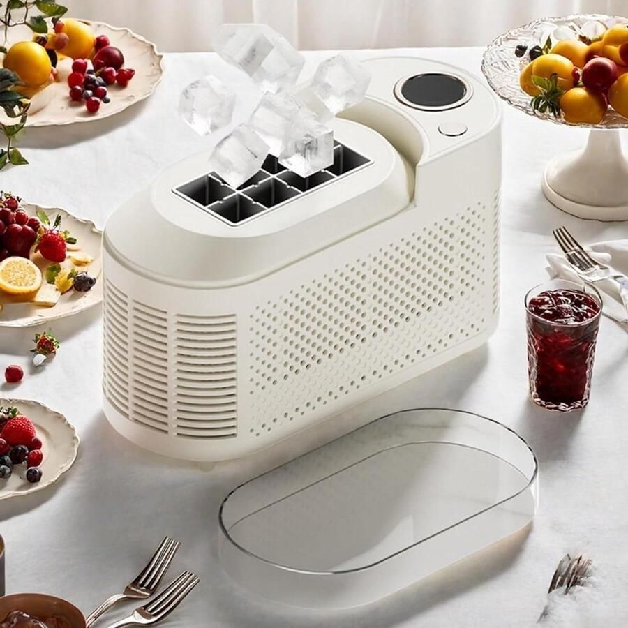 IJsblokjesmachine Aanrecht Mini IJsmaker Drankjes Koelen 8 IJsblokjes in 10 Min