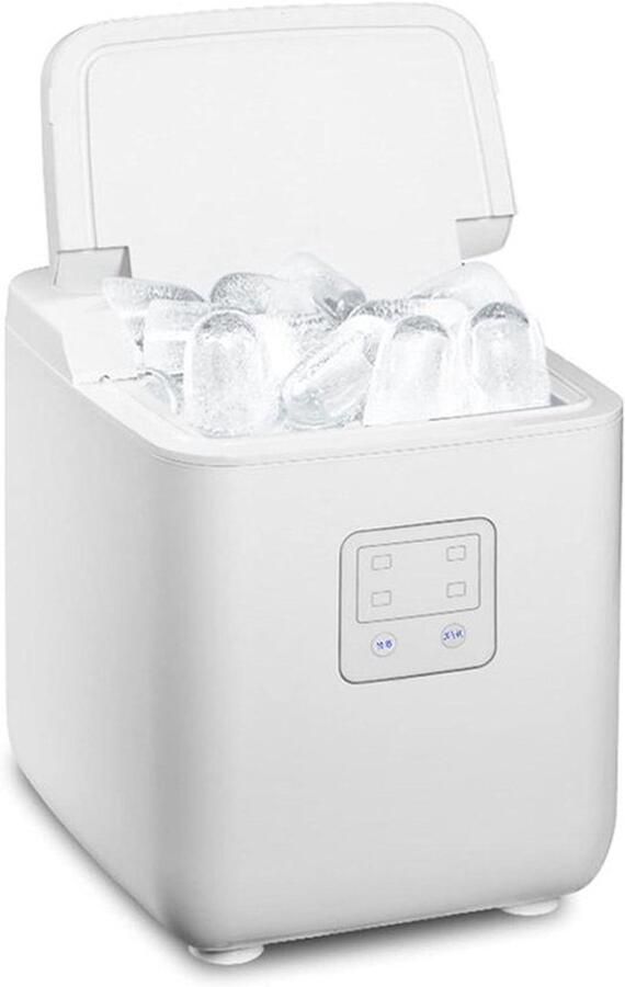 IJsblokjesmachine Automatische ijsmaker IJs voor drankjes Zelfreinigend 15 kg per dag Zilver