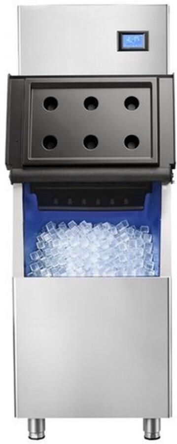 Ijsblokjesmachine Commercieel 254 Kg Per Dag ie 182 Ijsblokjesvormen Roestvrij Staal Zelfreinigend Met Touchscreen Bediening