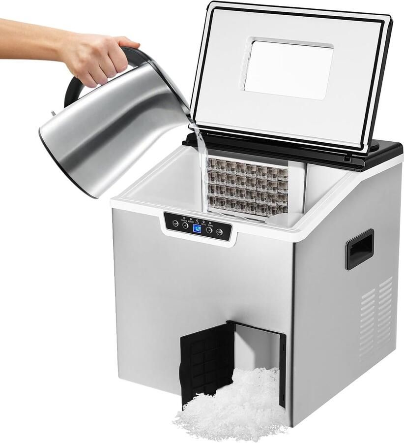 IJsblokjesmachine Crushed IJs Maker Snel Drankjes Koelen 2-in-1 Functie 39.5 x 37.5 x 42 cm