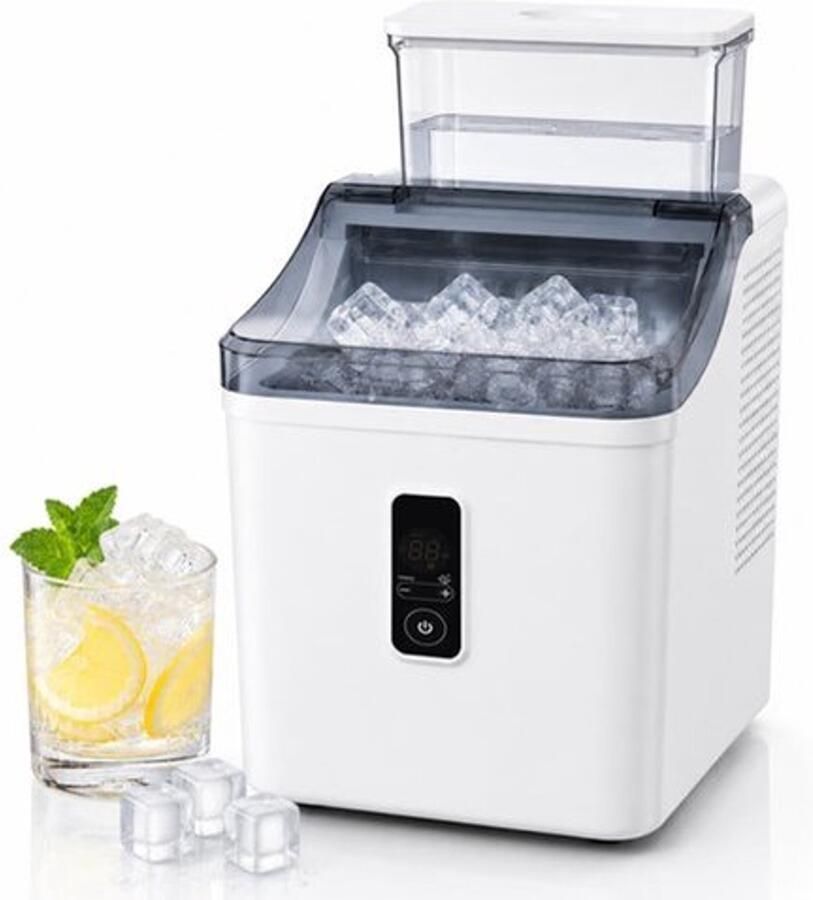 IJsblokjesmachine Draagbaar 1 5 Liter Capaciteit Wit Zelfreinigend Keuken En Camping