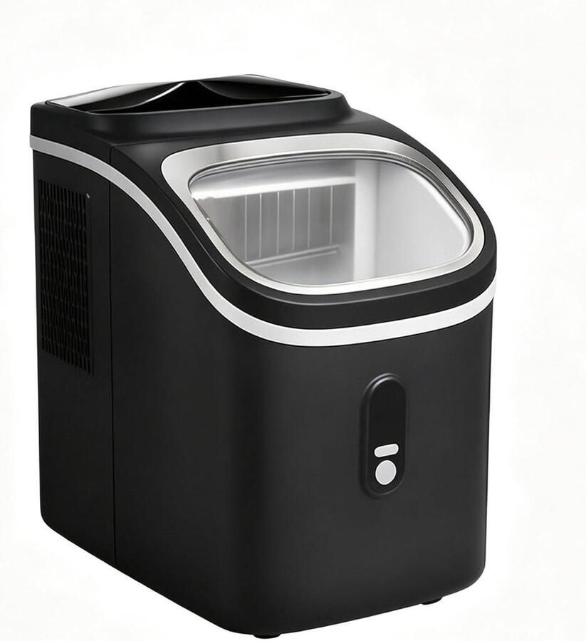 IJsblokjesmachine Draagbare ijsmaker Snelle verfrissing Automatische reiniging 83 kg Zwart