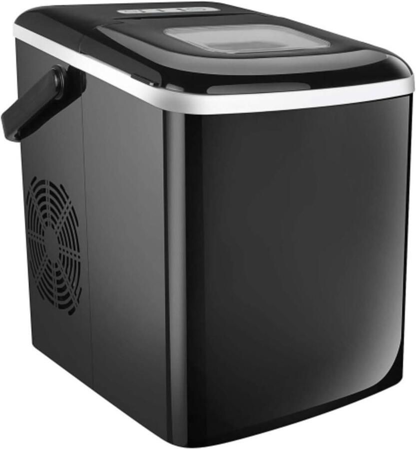 IJsblokjesmachine Draagbare ijsmaker Thuisgebruik Snel ijs maken 26 lbs per dag Zwart