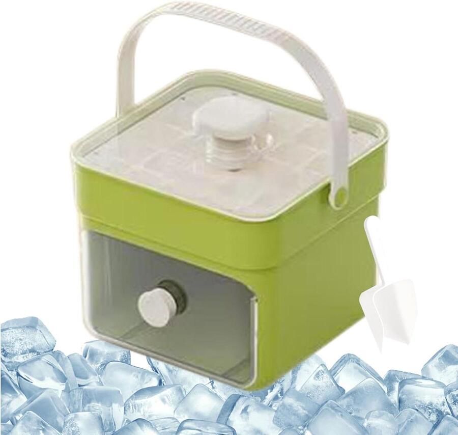 IJsblokjesmachine IJsblokjeshouder Cocktails Maken Hermetisch Deksel 176 x 157 x 176 cm Groen en Wit