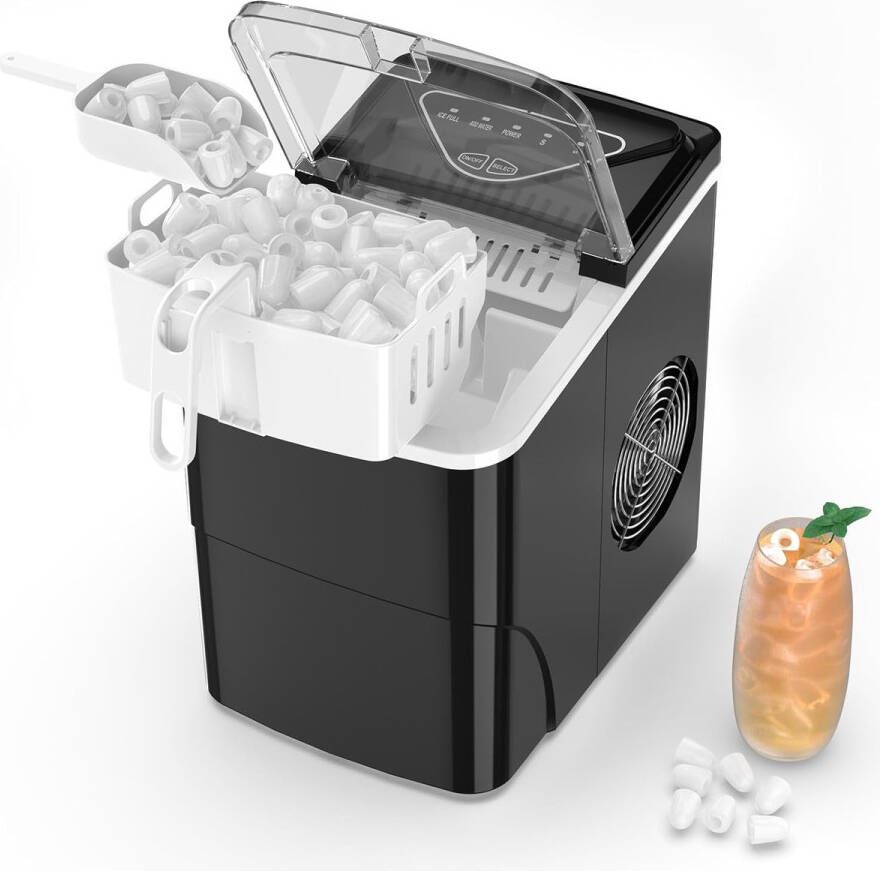 IJsblokjesmachine IJsblokjesmaker IJsschep Draagbaar RVS IJs Warme weer Koude drankjes Horeca Zomer IJsblokjes IJsmaler