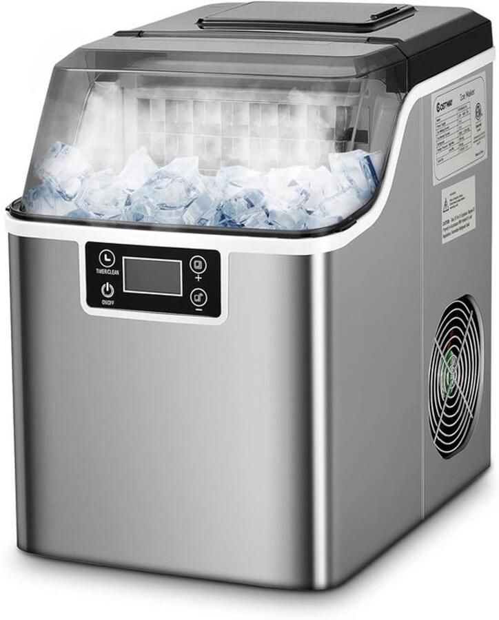 IJsblokjesmachine IJsblokjesmaker Snelle IJs ie 18kg Per Dag 36x26x38cm Zilver