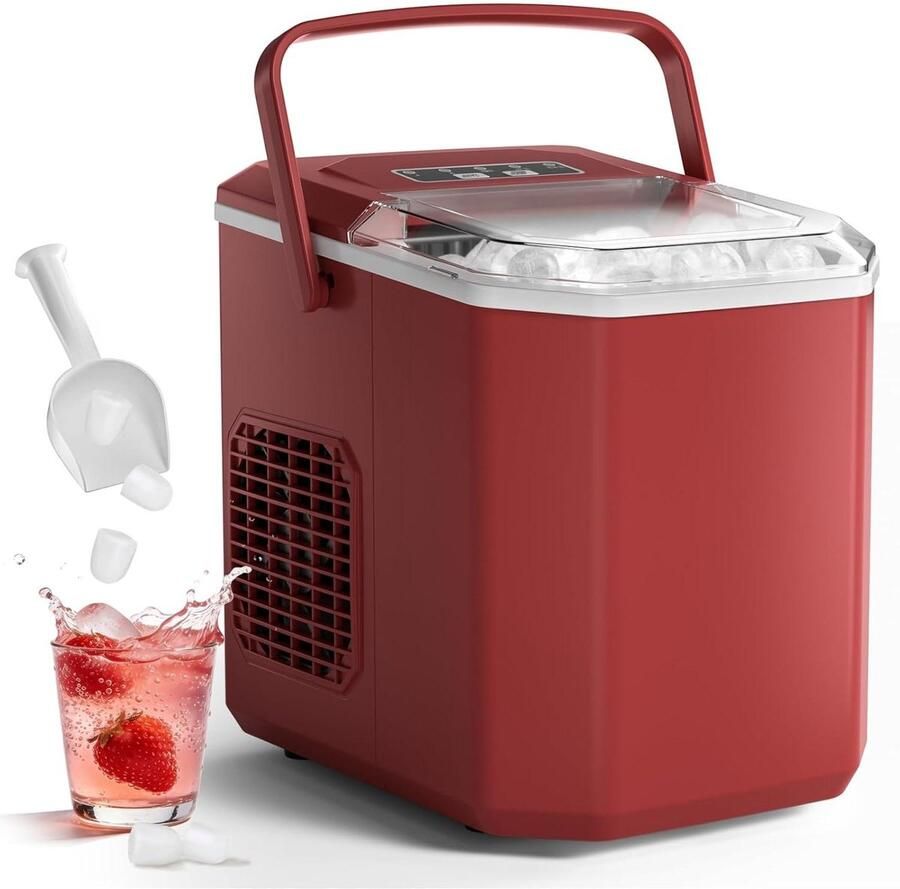 IJsblokjesmachine Ijsmaker Snelle IJsbereiding Automatische Reiniging 12 kg per dag Zwart
