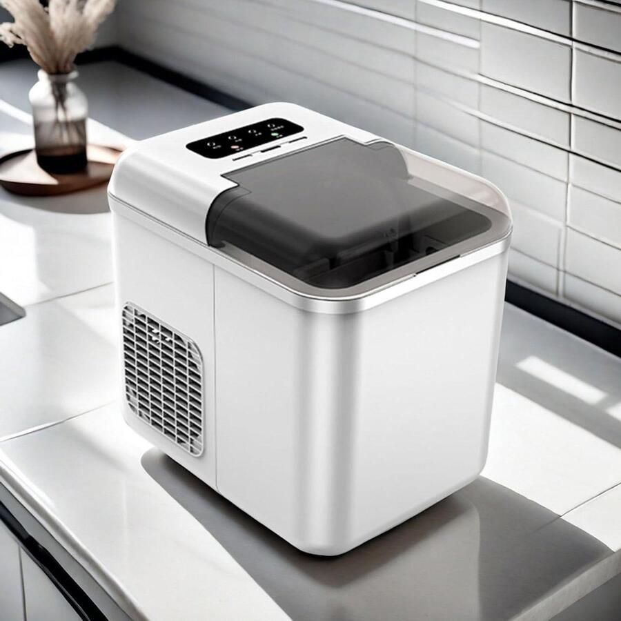 IJsblokjesmachine IJsmachine aanrecht Drankjes koelen Snel ijs maken 9 ijsblokjes per keer Zilver