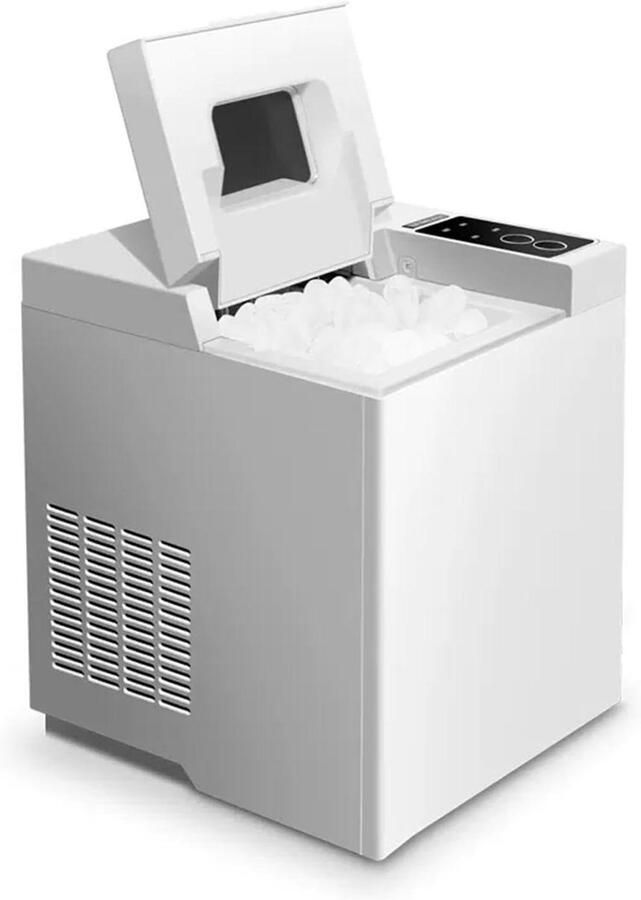IJsblokjesmachine IJsmachine Aanrecht Drankjes Koelen Volautomatisch 15kg Per Dag Zilver