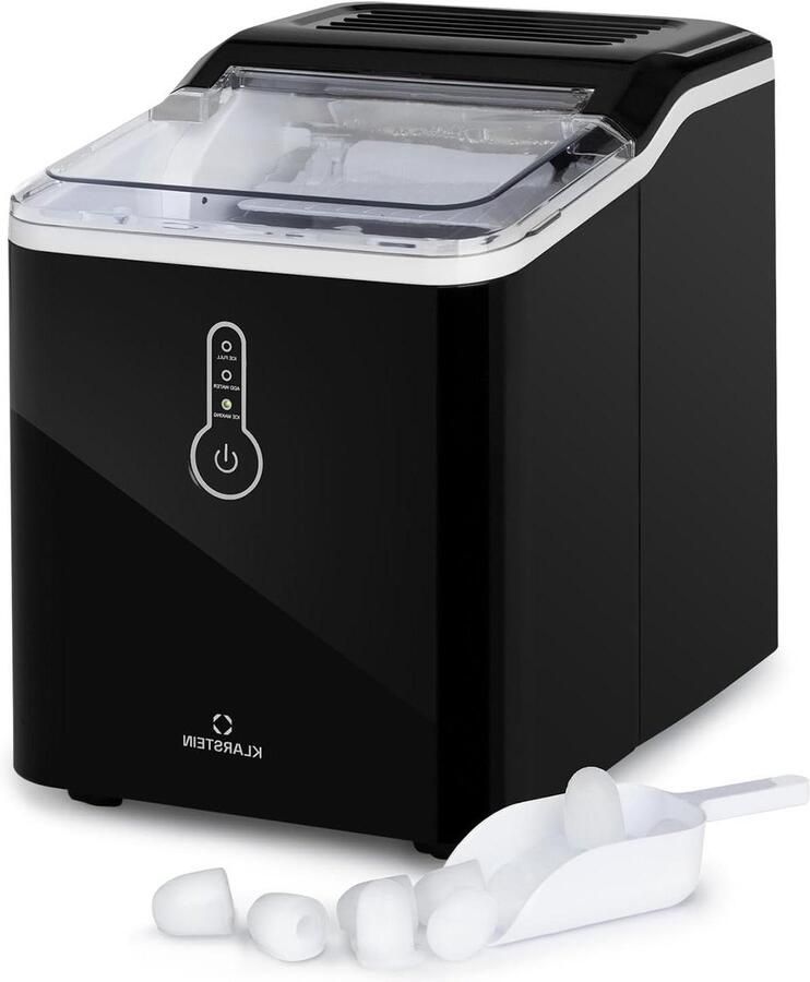 IJsblokjesmachine IJsmachine Feestjes Verfrissen 12 kg per dag 15 liter tank Zwart