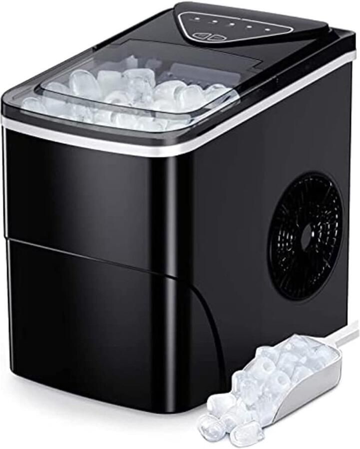 IJsblokjesmachine IJsmaker Aanrecht Snelle IJsie Twee Maten IJs 26 pond per dag Zilver