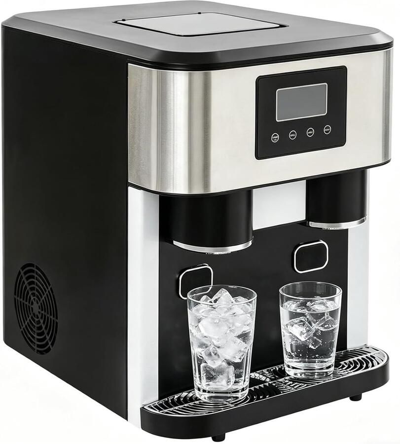 IJsblokjesmachine IJsmaker Dranken Koelen 3-in-1 functie 15 kg per dag Zwart