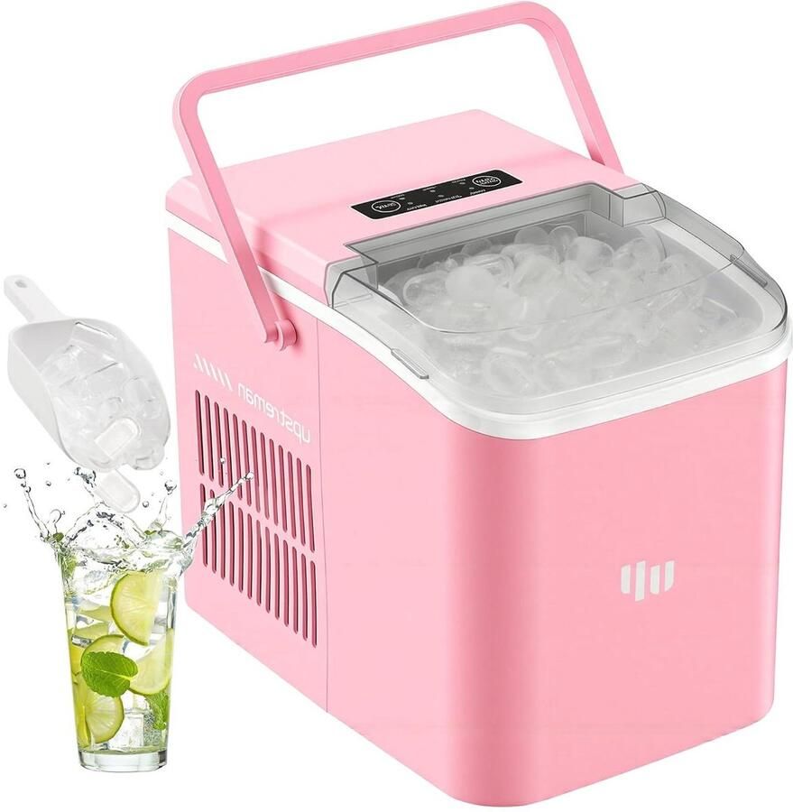 IJsblokjesmachine IJsmaker Dranken Koelen Automatische Reiniging 12 kg per dag Roze