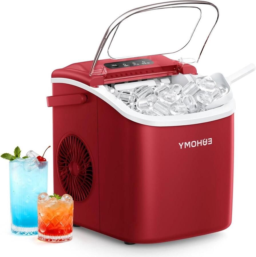 IJsblokjesmachine IJsmaker Dranken Koelen Bolvormige Gladde IJsblokjes 118 kg per dag Zwart