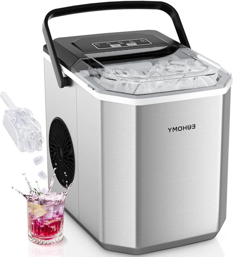 IJsblokjesmachine IJsmaker Dranken Koelen Twee IJsvormen 12 kg Per Dag Zilver