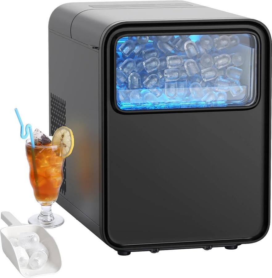 IJsblokjesmachine IJsmaker Dranken Koelen Zelfreinigend 9 Blokjes Snel Zwart