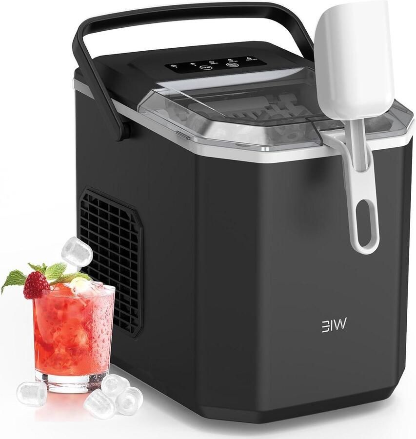 IJsblokjesmachine IJsmaker Drankjes Koelen Snel IJs Maken 12 kg per dag Zilver