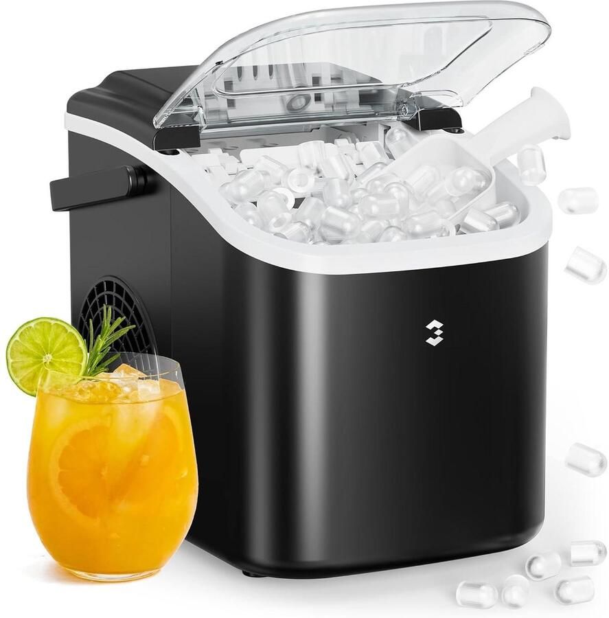 IJsblokjesmachine IJsmaker Drankjes Koelen Snelle ie 12 Liter Zwart