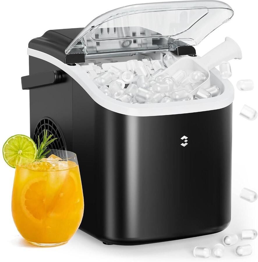 IJsblokjesmachine IJsmaker Drankjes Koelen Snelle ie 12 Liter Zwart