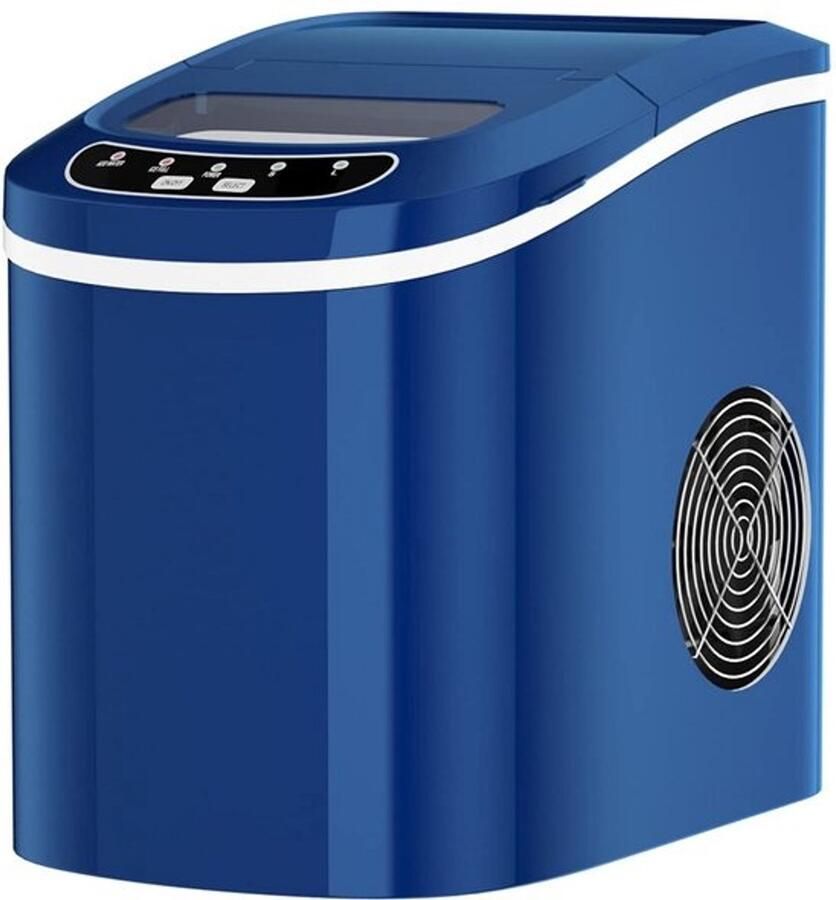 IJsblokjesmachine IJsmaker Drankjes koelen Twee ijsformaten 12 kg per dag Blauw