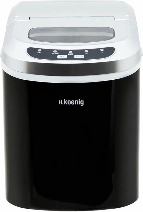 IJsblokjesmachine IJsmaker Drankjes koelen Twee ijsformaten 12kg per dag Zwart