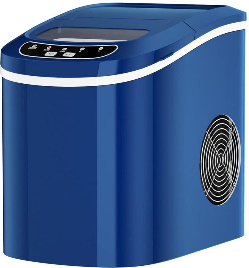 IJsblokjesmachine IJsmaker Drankjes Koelen Twee Maten IJs 12 kg Per Dag Blauw