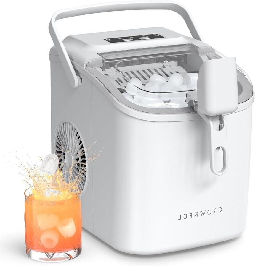IJsblokjesmachine IJsmaker Portable Dranken Koelen Snelle IJsvorming 12 kg 24 uur Wit