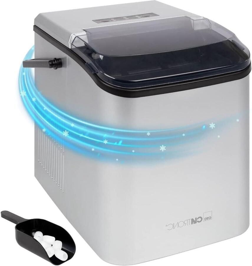IJsblokjesmachine IJsmaker Snel IJs Maken Zelfreinigend 12 kg per dag Zilver