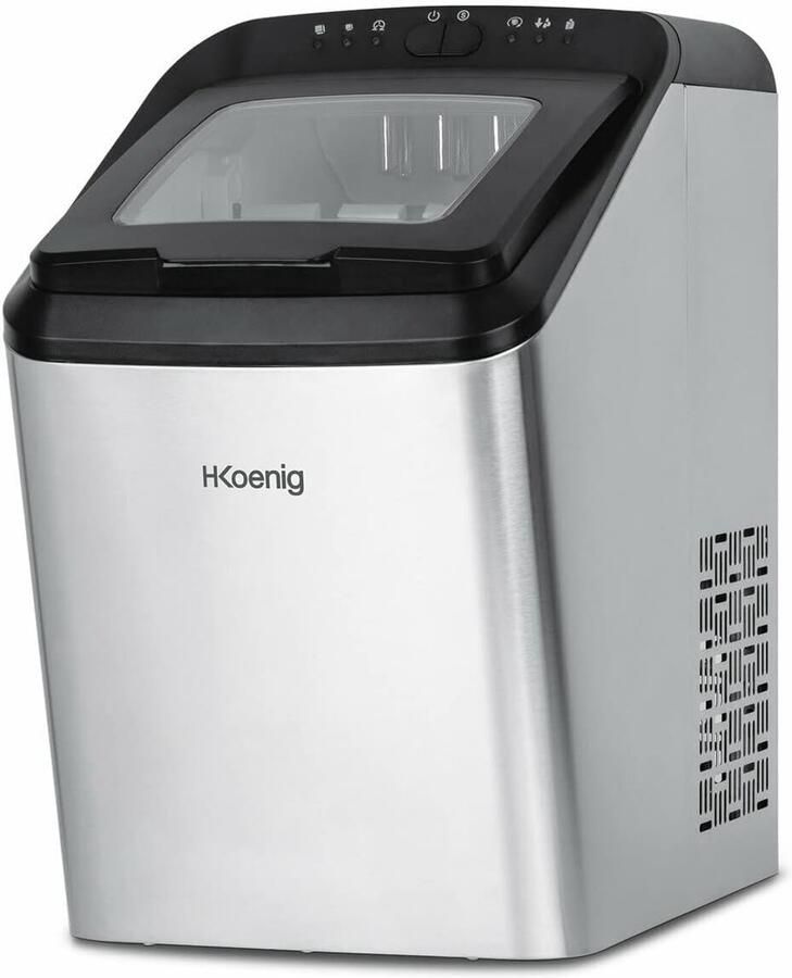 Ijsblokjesmachine IJsmaker Snelle IJsbereiding 2 Ijsformaten 15kg per dag Zilver