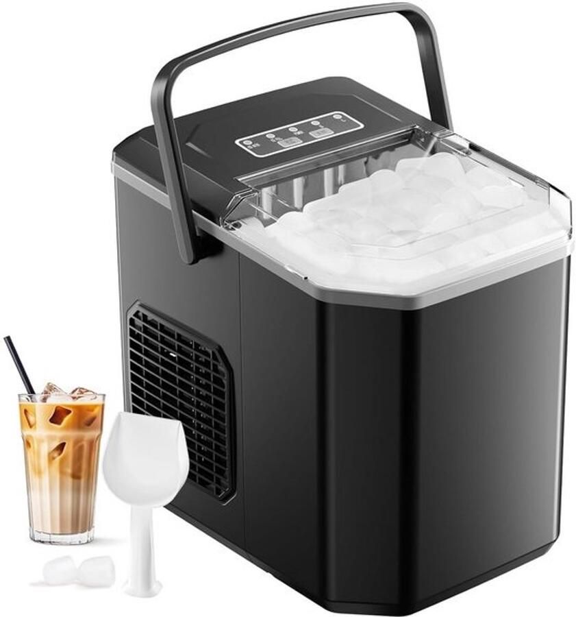 IJsblokjesmachine IJsmaker Snelle IJsie Automatische Reiniging 12 kg per dag Zilver