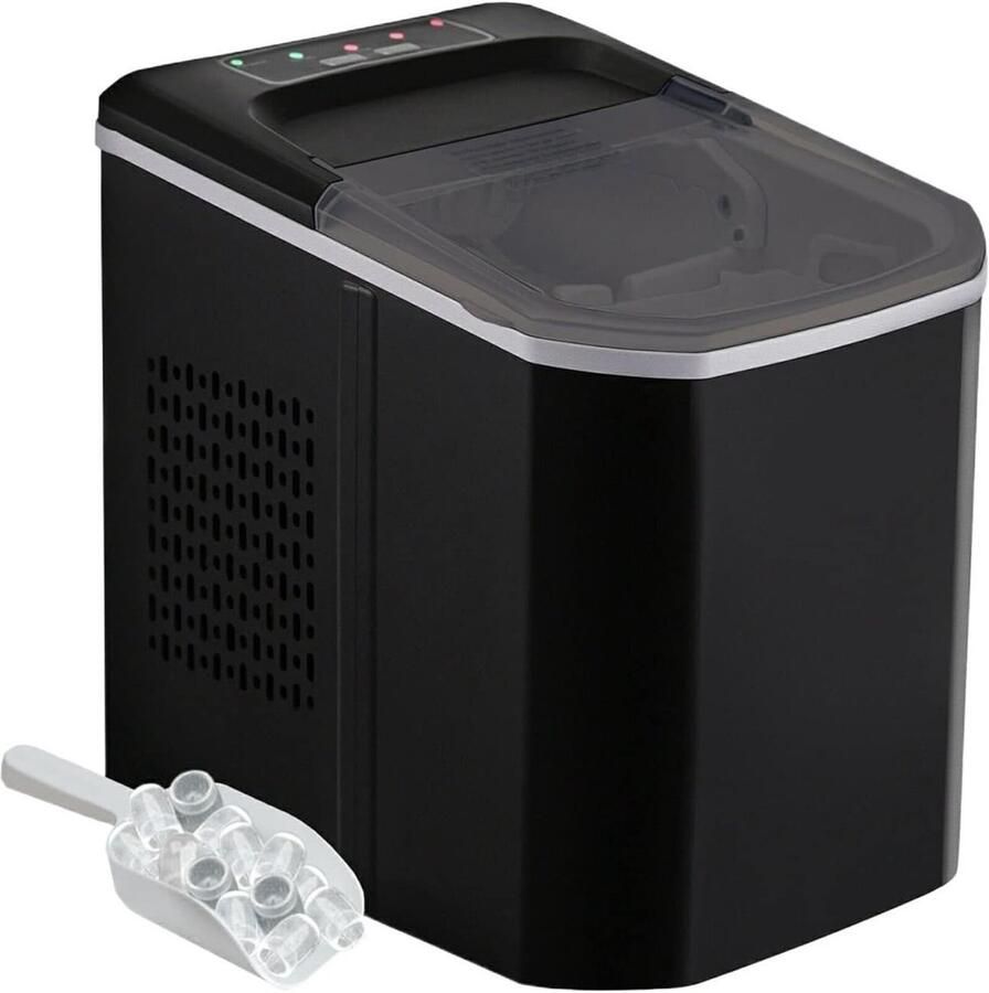 Ijsblokjesmachine IJsmaker Snelle IJsie Compact Desktop Model 12 kg per dag Zilverkleurig