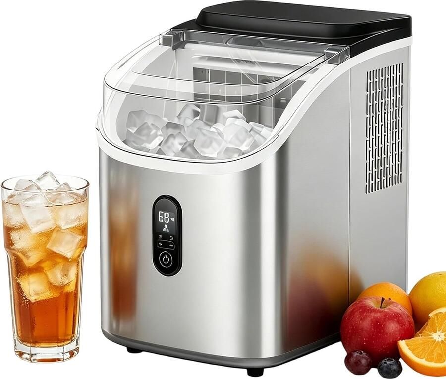 IJsblokjesmachine IJsmaker Snelle IJsie Zelfreinigend Systeem 20 kg per dag Zilver