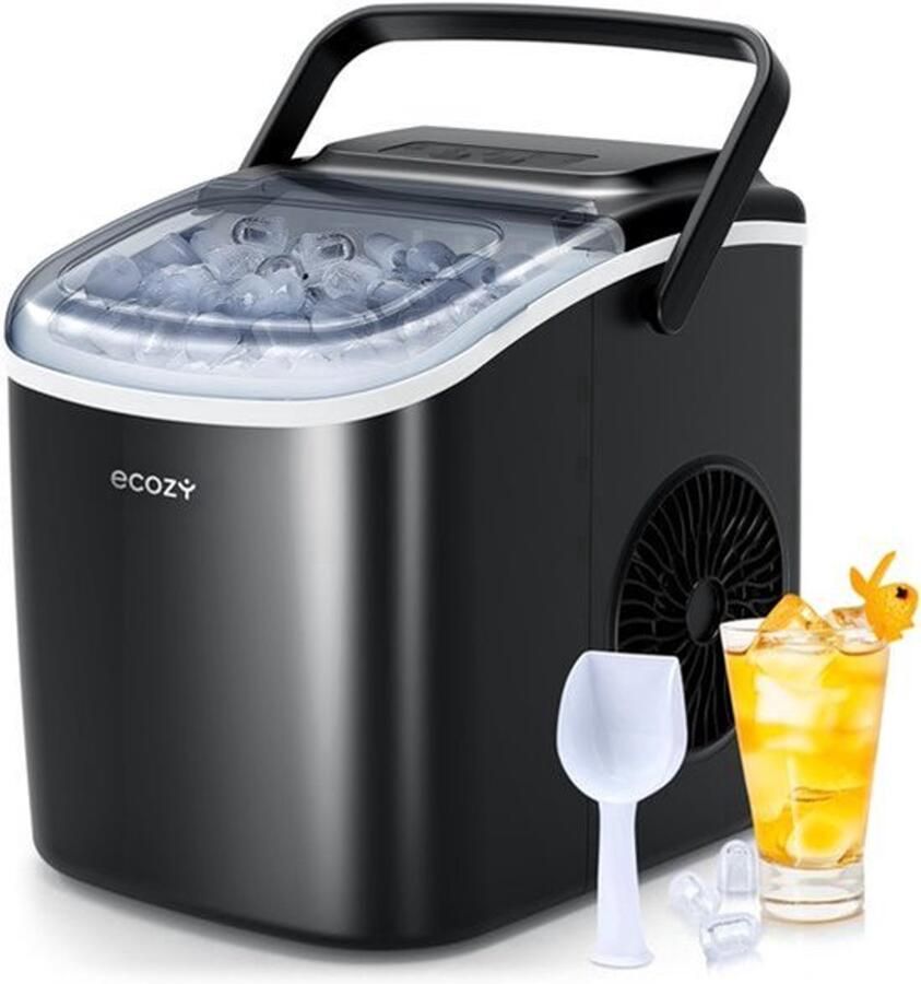 Ijsblokjesmachine Kleine Ijsblokjes 100 Watt Vermogen 12 kg Capaciteit Compact Zelfreinigend Voor Thuisgebruik