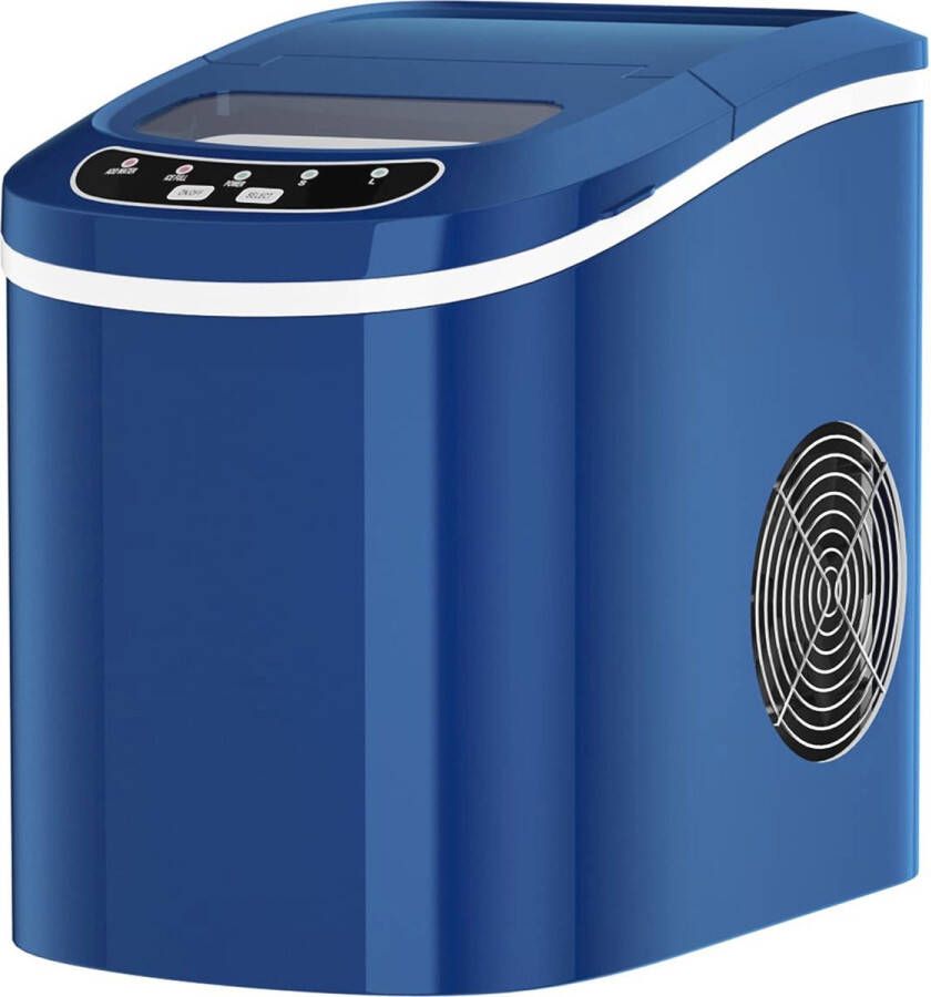 IJsblokjesmachine met 12 kg capaciteit in 24 uur 2 ijsblokjesmaten en 2 liter waterreservoir